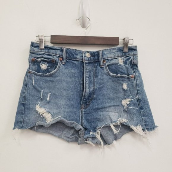 Abercrombie & Fitch Womens The Mom Jean Shorts Size